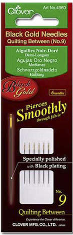 Black Gold Needles Quilting Between No. 9